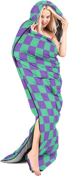 Sleeping Bags for Adults and Kids Backpacking Camping Sleeping Bags for Girls and Boys Lightweight Waterproof Cold/Warm Sleeping Bag for All Season