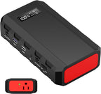 powkey 88Wh Portable Power Station 24000mAh Camping Solar Generator(Solar Panel Not Included) Lithium Battery Power 110V/65W AC, DC, USB QC3.0 for Home Camping Emergency Backup Black