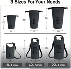 Dry Bag Waterproof Backpack 5L/10L/20L/30L Roll Top Waterproof Bag,Floating Dry bags for Kayaking,Swimming,Boating,Camping,Beach.