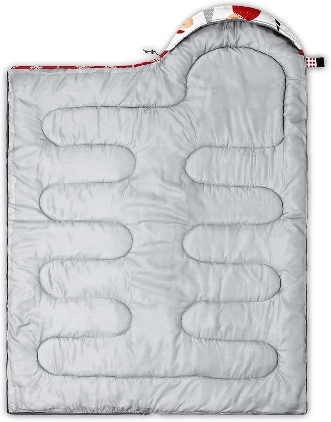 QOOMO Camping Sleeping Bags,3 Season Warm & Cool Weather,Lightweight,Waterproof Sleeping Bags for Adults & Kids,Traveling,and Outdoors,Camping Gear Equipment