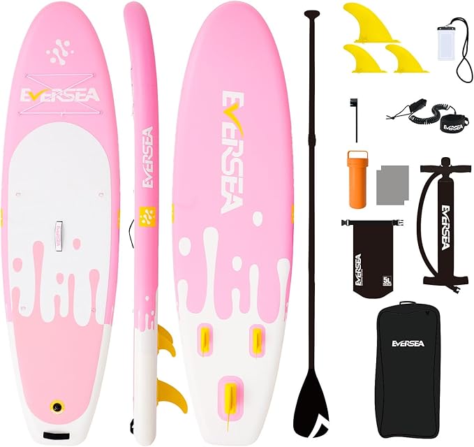 Inflatable Stand-Up Paddle Boards – Available 32"/33"/34" Widths Inflatable Paddle Board with SUP Accessories, Camera Mount, Basic All-Around SUP Board for All Skill Levels, Up to 450lbs