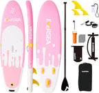 Inflatable Stand-Up Paddle Boards – Available 32"/33"/34" Widths Inflatable Paddle Board with SUP Accessories, Camera Mount, Basic All-Around SUP Board for All Skill Levels, Up to 450lbs