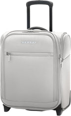 Verage Carry On Underseat Luggage with 2 Wheels & USB Port, 16 Inch Cloud Gray Wheeled Spinner Bag Carry-on Luggages for Airlines, Lightweight Suitcase Men Women, Pilots and Crew