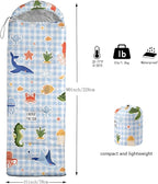 Sleeping Bags for Adults Kids,Backpacking Camping Sleeping Bag for Girls Boys Lightweight Waterproof Cold/Warm Weather Sleeping Bag for All Season