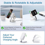 2026 Traveling Wireless Magnetic Fast Charging Station,3 in 1 Charger with i Phone 17 16 15 14 13 12 Pro Max Plus,Apple Watch Series & Air pod 4 3 2 Pro-Gifts for Wife & Husband(Rose Red)