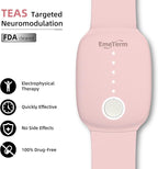 EmeTerm Fashion Pink Anti-Nausea Wristband Relieve Morning Motion Travel Sickness Rechargeable Drug Free Bands without Side Effects - Extra 2pack Conductive Gel