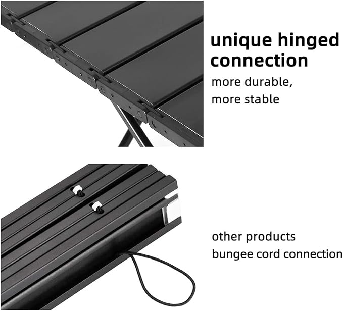 ROCK CLOUD Portable Camping Table Ultralight Aluminum Camp Table Folding Beach Table for Camping Hiking Backpacking Outdoor Picnic