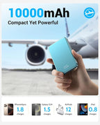 for Magsafe Portable Charger, Aluminum Alloy Small 10000mAh 20W PD Magnetic Power Bank, USB-C in&Out Wireless Battery Pack Phone Charger for iPhone 17/16/15/14/13/12 Plus Pro Max Series -Blue