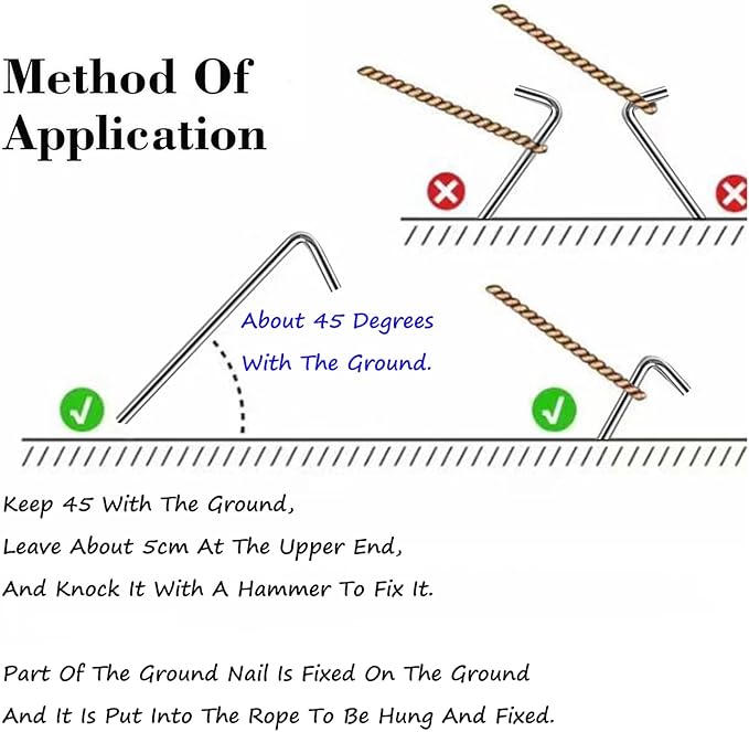 18 Pack 6.5 Inch Metal Tent Stakes Heavy Duty Ground Pegs for Camping, Canopy, Christmas Decor & Gardening, Non-Rust Outdoor Tent Accessories Camping Essentials