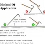 18 Pack 6.5 Inch Metal Tent Stakes Heavy Duty Ground Pegs for Camping, Canopy, Christmas Decor & Gardening, Non-Rust Outdoor Tent Accessories Camping Essentials