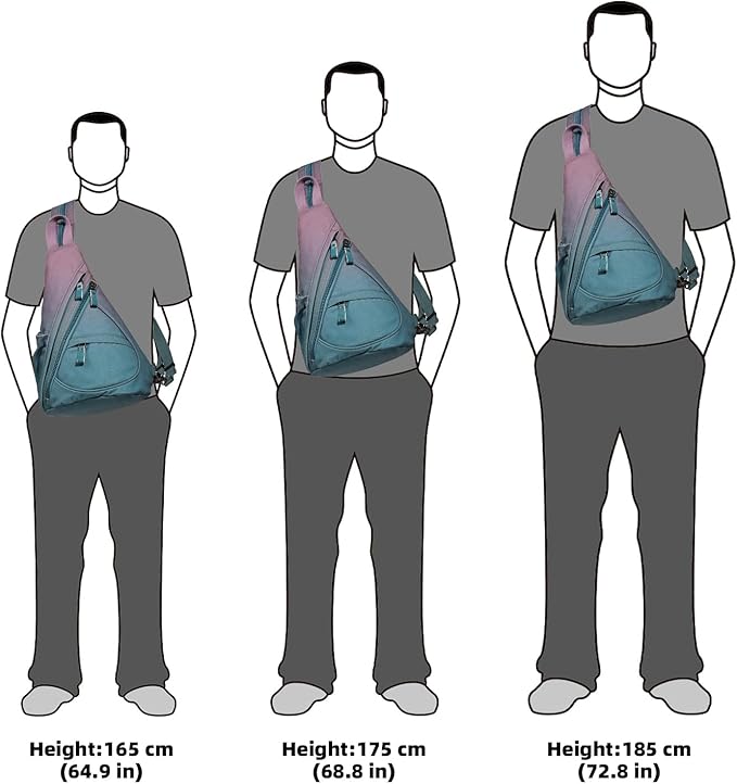 KL928 Canvas Sling Bag - Small Crossbody Backpack Shoulder Casual Daypack Rucksack for Men Women(Large Version)