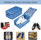 Travel Shoe Bags, Foldable Waterproof Shoe Pouches Organizer-Double Layer (8 Seablue Shoe Bags)