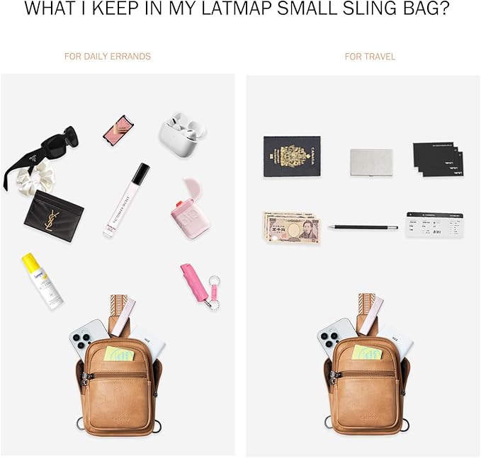 3L SMALL Sling Bag Fanny Packs For Women Men Mini Crossbody Chest Belt Travel Bag Purse Handbag Faux Leather Fashion Cute Light Grey