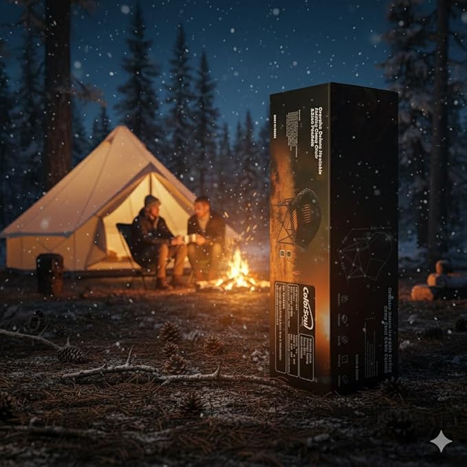 Colorsoul Oversized Heated Camping Chairs Heavy Duty, Fully Thick Padded Heated Chairs for Outdoor Sports, Heated Folding Chair for Adults Support 450lbs, 3 Heat Levels, Battery NOT Included