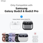 elago Ear Hooks Designed for Samsung Galaxy Buds 3 &Galaxy Buds 3 Pro Earbuds Accessories, Anti-Slip, Ergonomic Design, Comfortable Fit (Dark Gray)