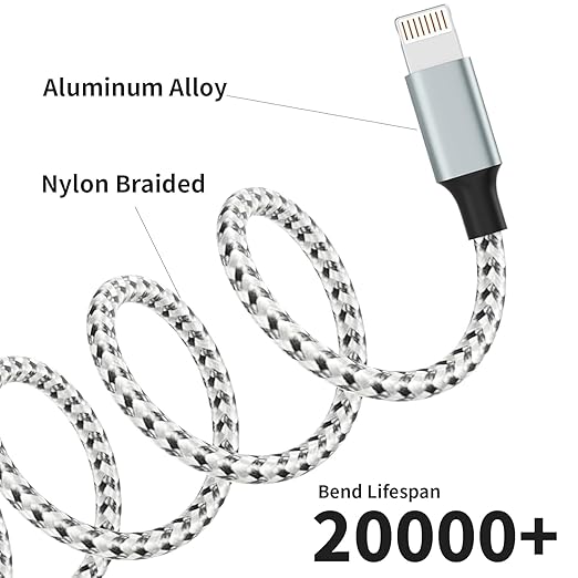 Multi Charging Cable(2Pack 4FT), Multiple Charger Cord Nylon Braided Charger Cord for Multiple Devices, 3 in 1 Charging Cable with Type-C/Micro USB and IP Port, Compatible with Most Phones and More