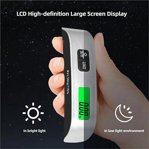 Digital Hanging Scale - Portable LCD Weighing Tool for Luggage, Travel, Fishing, Home Use