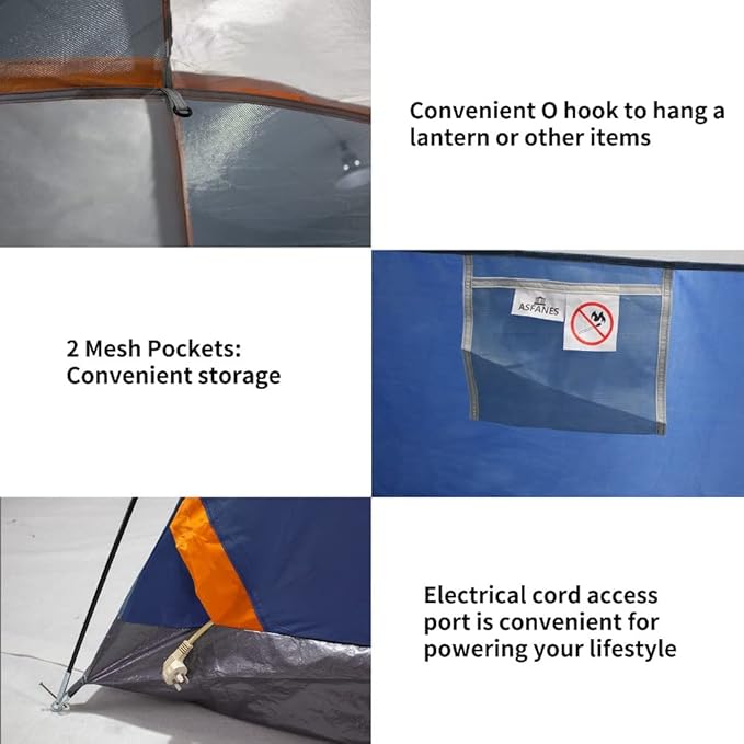 2-12 Person Tents for Camping Waterproof, Backpack Double Layer Tents, Perfect Picnics, Fishing and Backyard Camping