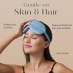 ZIMASILK Adjustable 22 Momme 100% Mulberry Silk Sleep Mask, Upgraded 3D Contoured Cup Eye Mask for Sleeping, Super Soft & Breathable Blindfold, Blackout for Deep Sleeping (Sky Blue)