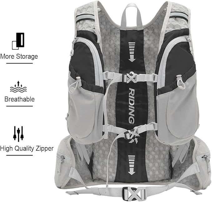 INOXTO Hydration Pack Backpack ，Water Backpack with 2L Leakproof Water Bladder, Running Hydration Vest for Man, Daypack for Cycling Motocross Climbing Trail Running
