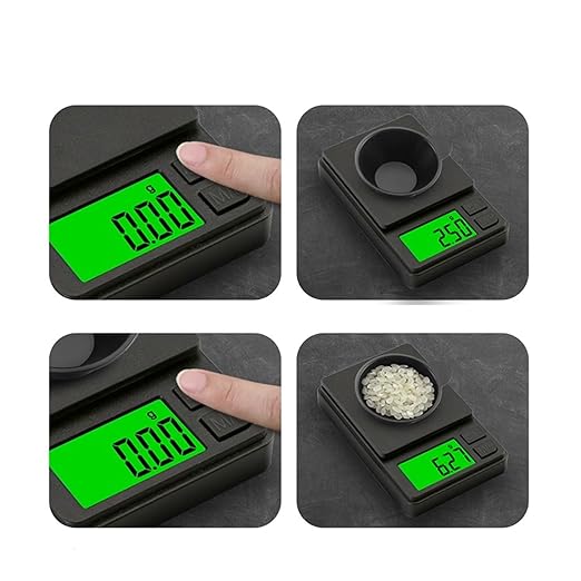 Luggage Weight Scale, 3pcs Pocket Scale Mini Jewelry 1000g/0.01g Digital Gram Backlit LCD Tare Function Travel Use,for Travel(1000g/0.01g)