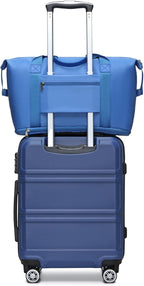 Kono Luggage Set 4 Piece Carry On Hardside Luggage with TSA Lock Spinner Wheels Carry On Suitcase Navy