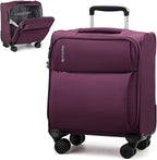 Hanke 16 Inch Underseat Carry On Luggage with Spinner Wheels Airline Approved, Small Rolling Suitcase Softside Underseater Lightweight TSA Travel Roller Suitcase Carry-On Bag(Purple)