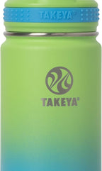 Takeya Actives Water Bottle with Straw Lid - Durable & Easy-Care Water Bottle with Stainless Steel Insulation - BPA-Free Lid with Carry Handle & Straw - Dishwasher-Safe - 18 oz, Ombre Excitement