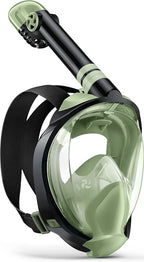 Zenoplige Full Face Snorkel Mask Adults,Dry-Top Snorkeling Gear with Camera Mount,Foldable 180-Degree Panoramic Scuba Mask for Snorkeling Diving Swimming Travel,Snorkel Mask Anti-Fog & Anti-Leak