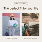 Coop Home Goods Original Adjustable Travel Pillow and Waterproof Pillow Protector Grey Bundle with Compressible Stuff Sack, Medium-Firm Memory Foam and Washable Cover, CertiPUR-US Certified (19x13)