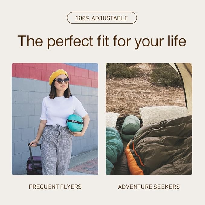 Coop Home Goods Original Adjustable Travel Pillow and Waterproof Pillow Protector Red Bundle with Compressible Stuff Sack, Medium-Firm Memory Foam and Washable Cover, CertiPUR-US Certified (19x13)