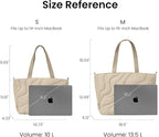 tomtoc 14-inch Puffy Laptop Tote Bag for Women 10L, Lightweight Puffer Work Tote with Padded Device Compartment for 13/14-inch MacBook Laptop, Organized Work Bag for Office, Business, Daily Essentials