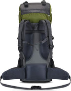 Bseash 60L Internal Frame Waterproof Hiking Camping Backpack with Rain Cover, Large Outdoor Sport Travel Daypack Rucksack