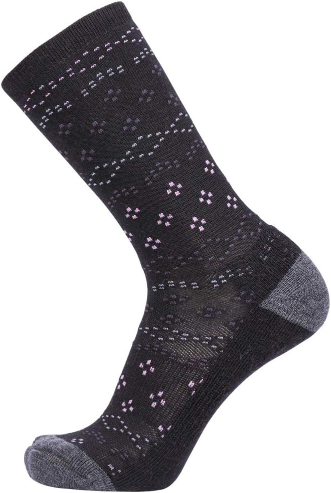 EnerWear 4 Pack Women's Merino Wool Outdoor Hiking Trail Crew Sock