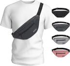 MAXTOP Large Crossbody Fanny Pack with 4-Zipper Pockets,Gifts for Enjoy Sports Festival Workout Traveling Running Casual Hands-Free Wallets Waist Pack Phone Bag Carrying All Phones