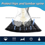 Inflatable Seat Cushion, Press to Inflate Airplane Seat Cushion for Long Flights, 49 Air Cell Wheelchair Cushion, Portable Pressure Relief Seat Pad for Office Chair Car Travel, TPU Non Slip