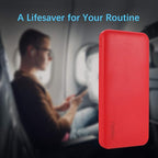 Miady 2-Pack 10000mAh Dual USB Portable Charger, Type-C Fast Charging Power Bank, Slim Backup Battery Pack Compatible with iPhone 16/15/14/13 Galaxy S24/22 iPad Android etc (Red+Blue)