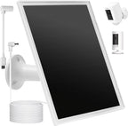 Solar Panel Charger for Ring Camera, Compatible with Ri ng Stick Up Cam, Stick Up Cam Pro, Ring Spotlight Cam Plus/Pro, 6W5V 13ft Charging Cable (White-1Pack)