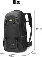 60L Hiking Backpack,Camping Backpack Lightweight Travel Daypack Waterproof Backpacking Bag for Men Women (Green)