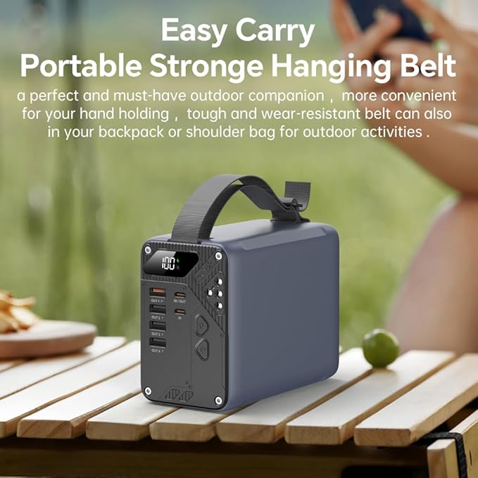 80000mAh High Capacity PD 30W Power Bank Fast Charging 22.5W Portable USB C Battery Packs with 5 Outputs & LCD Display Battery Bank for iPhone, Samsung, iPad ,Macbook & Outdoors Camping (GREY)