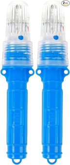 2PCS 2025 Upgraded Marine Flares Coast Guard Approved Ocean, Waterproof Marine Flares Coast Guard Approved, LED Marine Emergency Signals Fishing Boat Safety Kit, Life Raft (Blue)