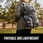 GORILLA GRIP Durable Portable Camping Hammock, Holds 500lbs with Heavy Duty Tree Straps, Comfortable Travel Swing, Camp Hammocks, Easy to Use and Install, Outdoor Essentials, Black, 10x6.5 FT