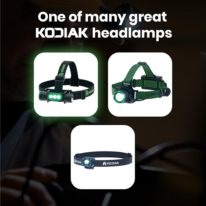KODIAK 1500 Lumen Headlamp – Rechargeable Hard Hat Light with Detachable Work Light, Magnetic Base, USB Charging, Adjustable Tilt, 4 Brightness Modes