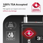Luggage Locks TSA Approved with Inspection Indicator and Resettable 4-Digit, Easy-to-Read Combination, TSA Locks for Luggage, Suitcases, Backpacks & Travel Bags, Black, 10-Pack