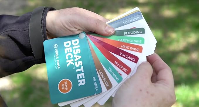 Disaster Deck - Emergency Disaster Survival Cards - Waterproof Pocket Guide for Bug Out Bag Kit