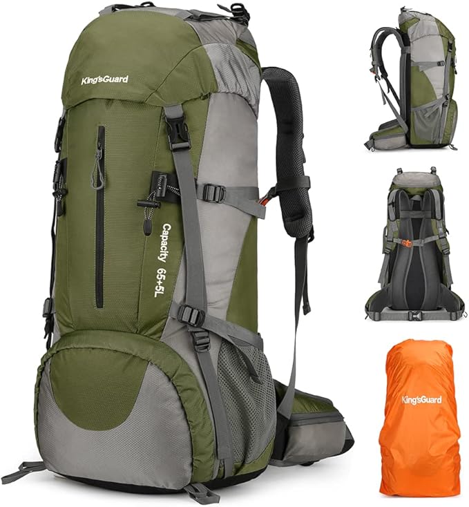70L Camping Hiking Backpack with Rain Cover Waterproof Backpacking Backpack for Hiking Treeking Climbing Outdoor