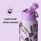 BOTTLE BOTTLE 32oz Insulated Water Bottle Stainless Steel Sport Water Bottle with Straw Dual-use Lid Design for Gym with Pill Box