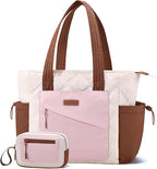 LOVEVOOK Tote Bag for Women, puffer tote bag for Work Travel Nurse, Lightweight quilted Bags with Compartments