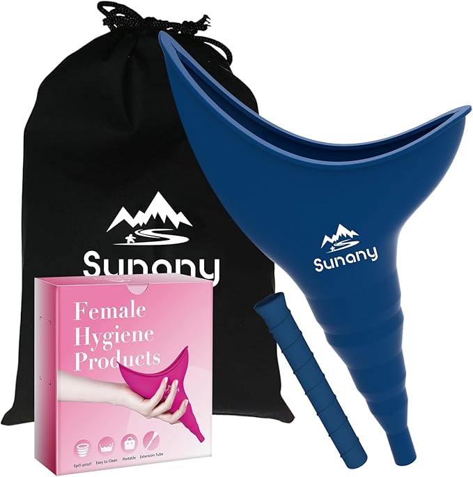 Female Urination Device, Reusable Female Urinal Silicone Women Pee Funnel Allows Women to Pee Standing Up, The Perfect Companion for Camping,Outdoor,Travel（Fuchsia）