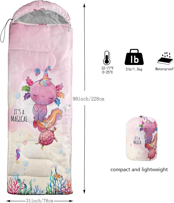 CVHOUSE Camping Sleeping Bags,3 Season Warm & Cool Weather,Lightweight,Waterproof Sleeping Bags for Adults & Kids,Traveling,and Outdoors,Camping Gear Equipment